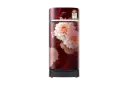Refrigerator-Single Door-189 L-5 Star-SAMSUNG-RR21H2H25BR/HL-Begonia Red-W. Base Drawer-BBM