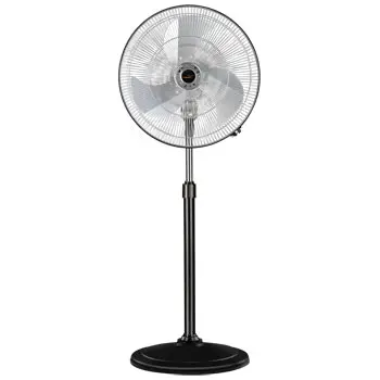 FAN-PEDESTAL FAN-Metal-V-Guard-FANZA MPF PLUS STEEL BLACK-45 CM-1350 RPM-BBM