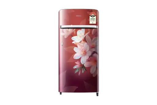 Refrigerator-Single Door-189 L-5 Star-SAMSUNG-RR21H2G25WR/HL-Wild Lily Red Color-BBM